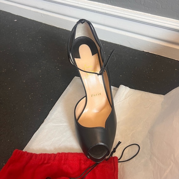 Christian Louboutin Round Chick Alta 120 NAPPA - size 38.5 - leather - Black - Picture 8 of 14